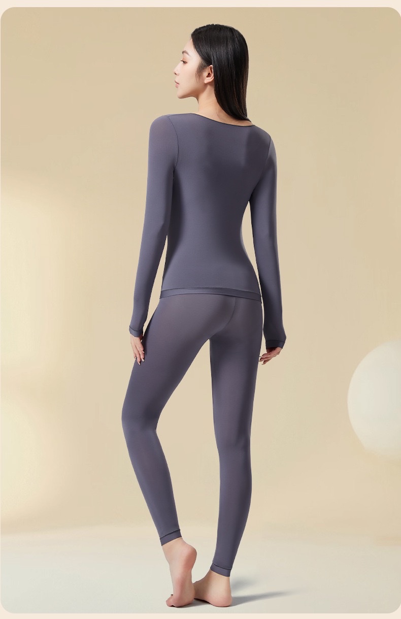 Wholesale of 37-degree constant-temperature thermal underwear, long Johns, women's sets, ultra-thin base garments, beauty garments, warm and traceless underwear for autumn and winter detail image 19
