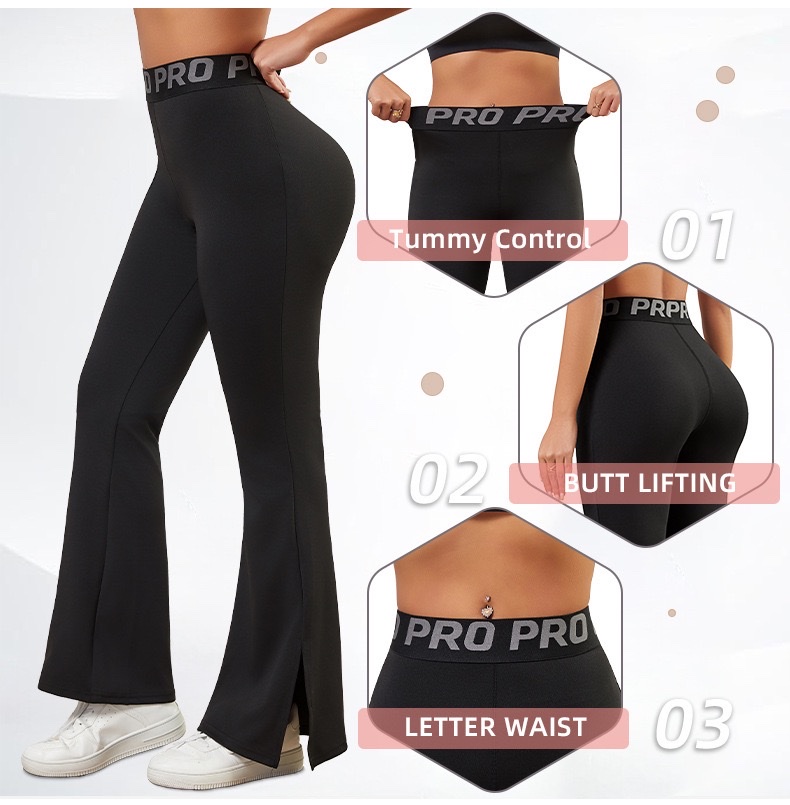 Cross-border exclusive supply of large-sized yoga pants, sportswear pants, wide-leg flared pants, and new slightly flared casual pants for Europe and America detail image 5