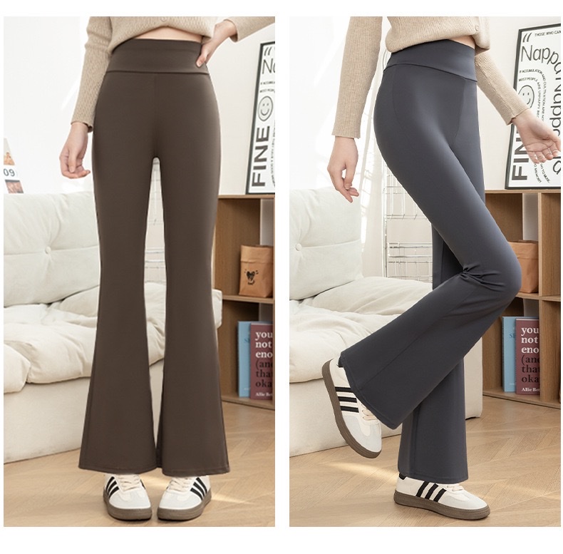 Micro flared shark pants, black high-waisted slimming and form-fitting horseshoe pants, leggings, Barbie pants, yoga pants and long pants detail image 11