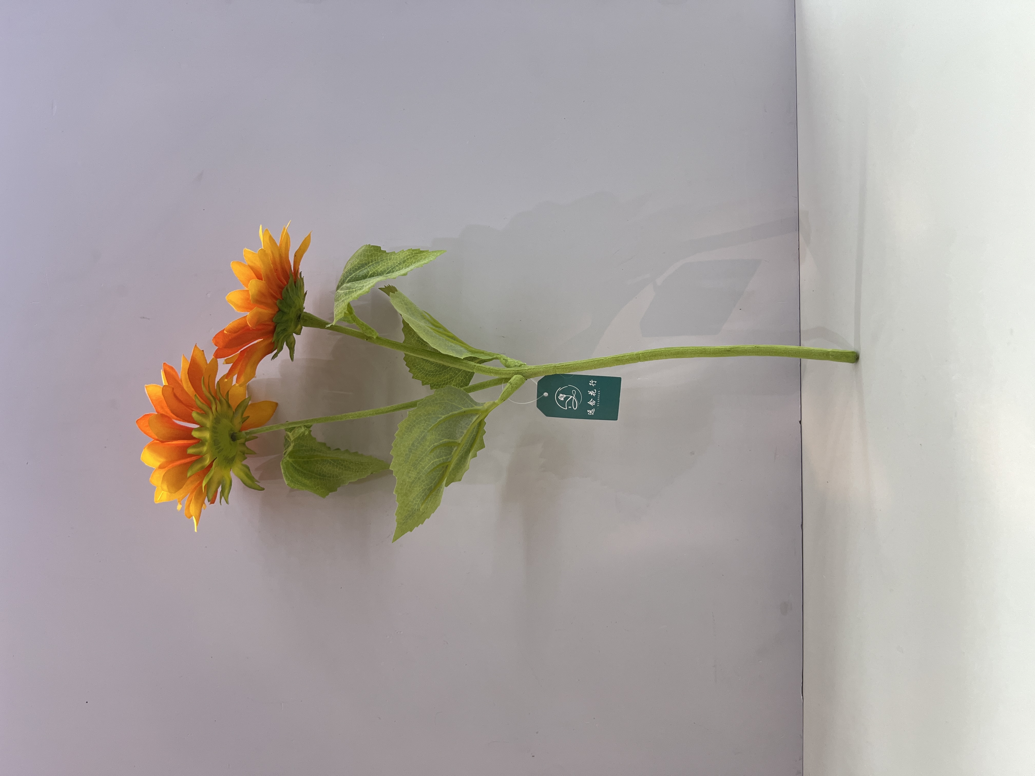 【远念花行】春色短枝两叉向日葵太阳花仿真花细节图