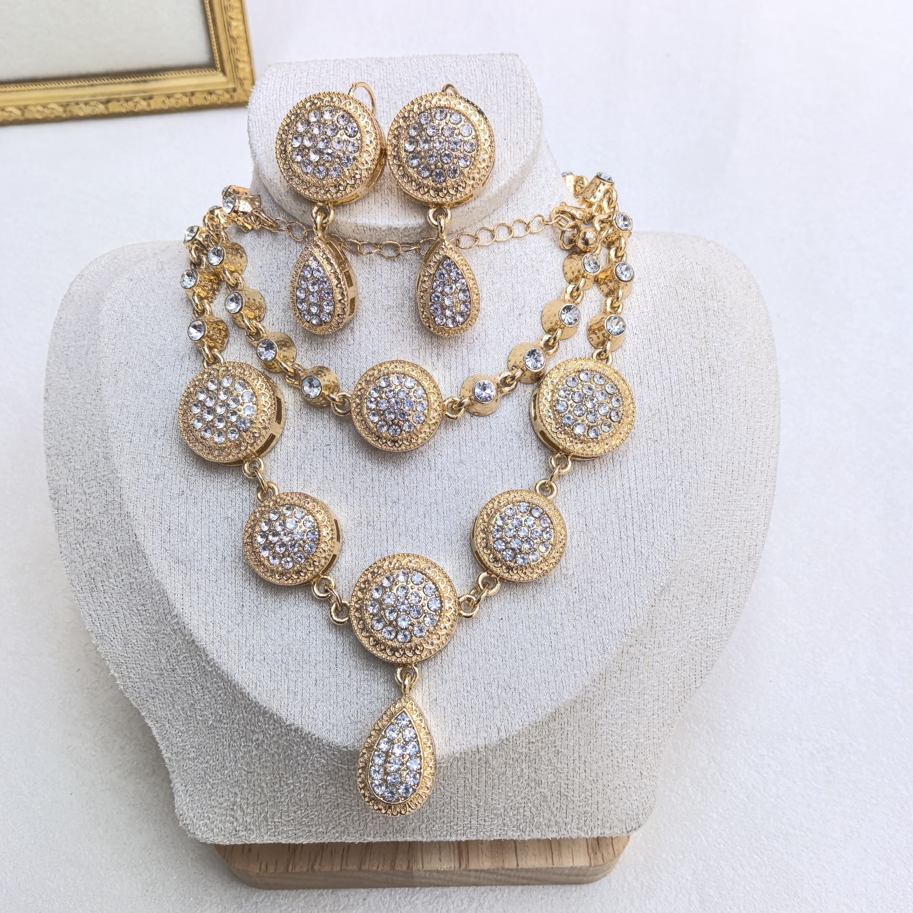 金色水钻合金天然石水钻项链时尚首饰百搭简约女款配饰项链项链首饰详情图5