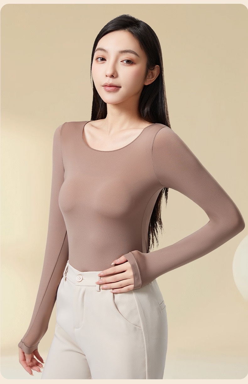 Wholesale of 37-degree constant-temperature thermal underwear, long Johns, women's sets, ultra-thin base garments, beauty garments, warm and traceless underwear for autumn and winter detail image 18