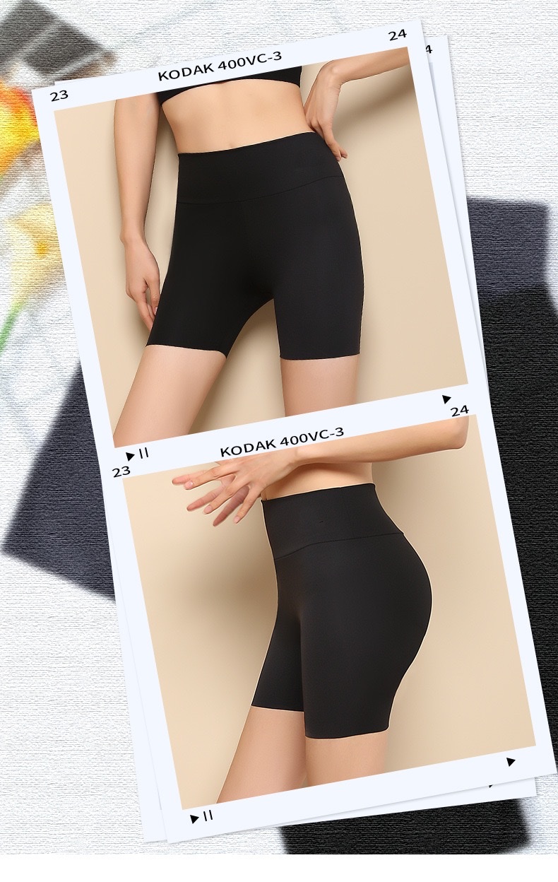 Summer new sharkskin anti-exposure safety pants for women can be worn outside to lift the buttocks and tuck in the abdomen. Wholesale of seamless solid color leggings detail image 12