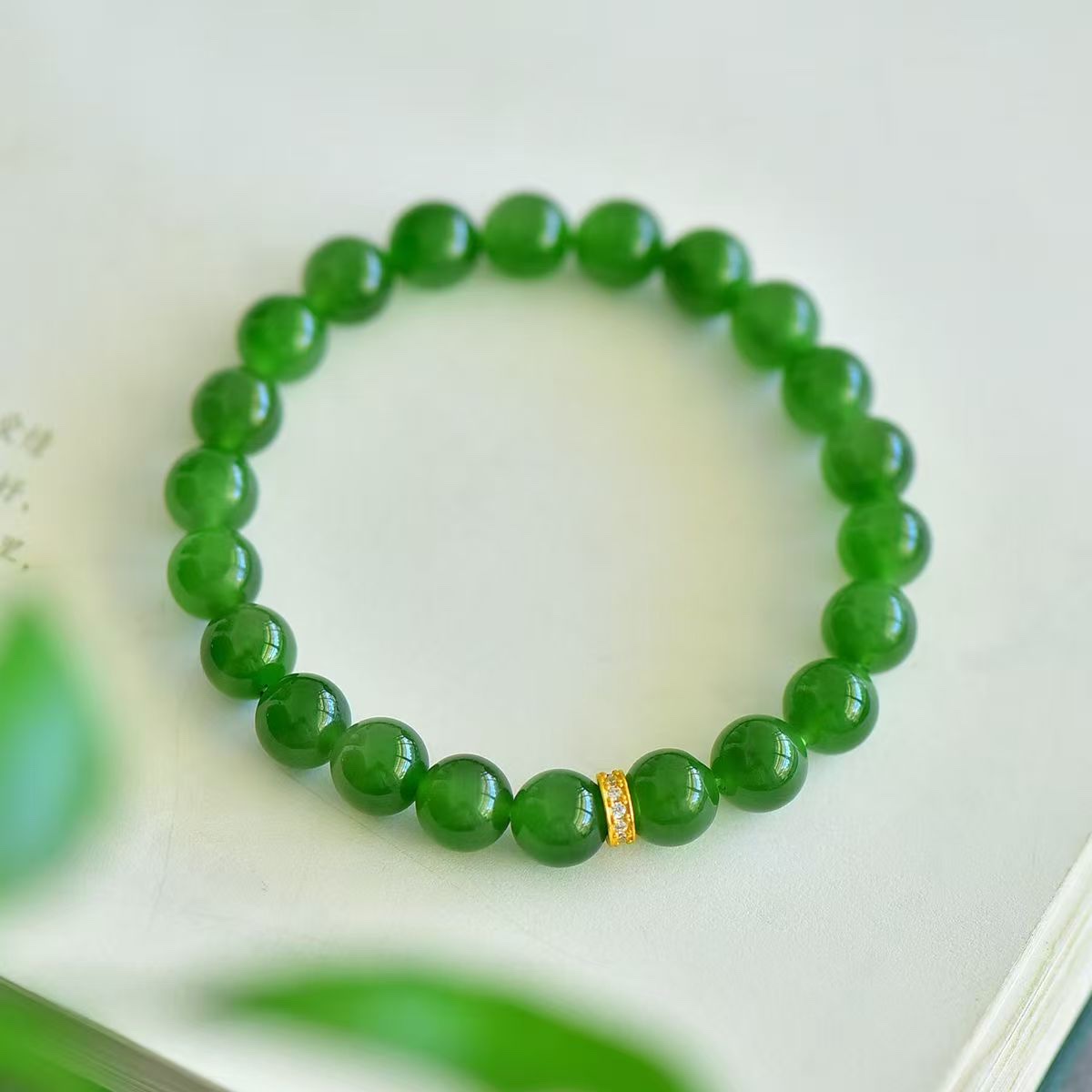 Natural Hetian jade single-ring bracelet for women, s925 silver jewelry design, crystal bracelet, cultural and artistic bracelet Specification image