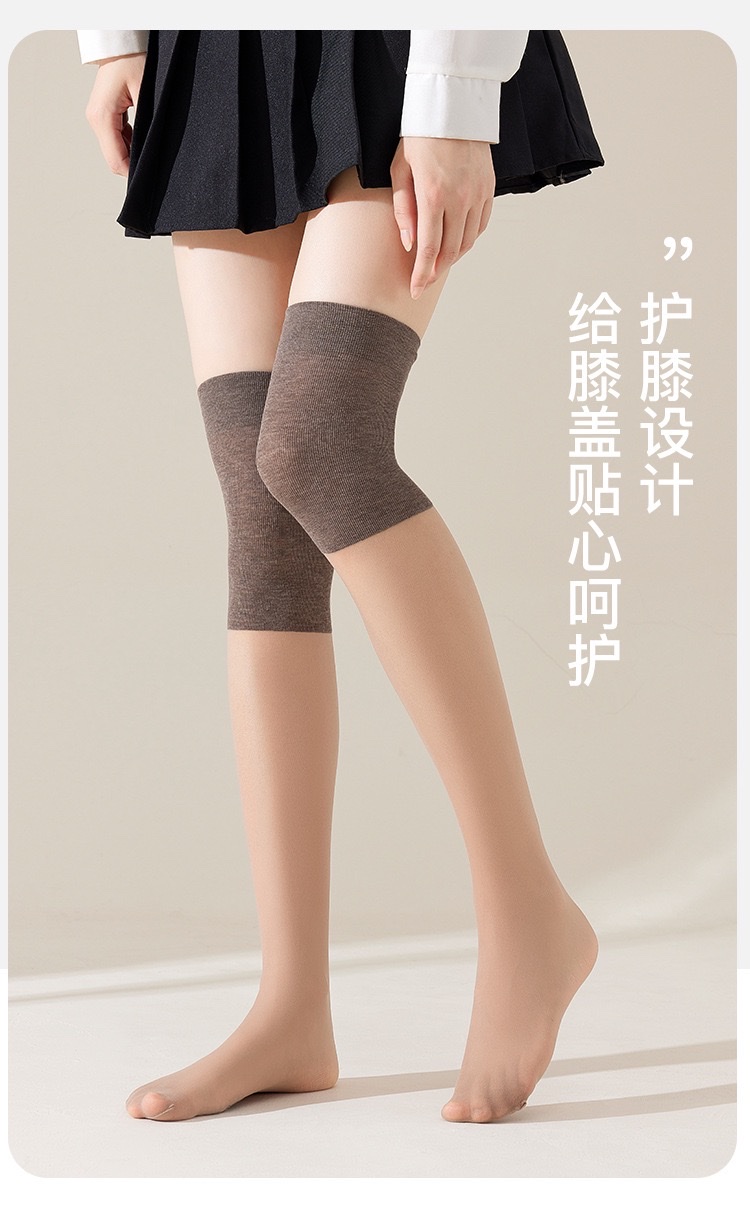 夏季空调房过膝丝袜女筒寒腿护膝盖保暖中长款防勾丝防滑长筒丝袜详情图6