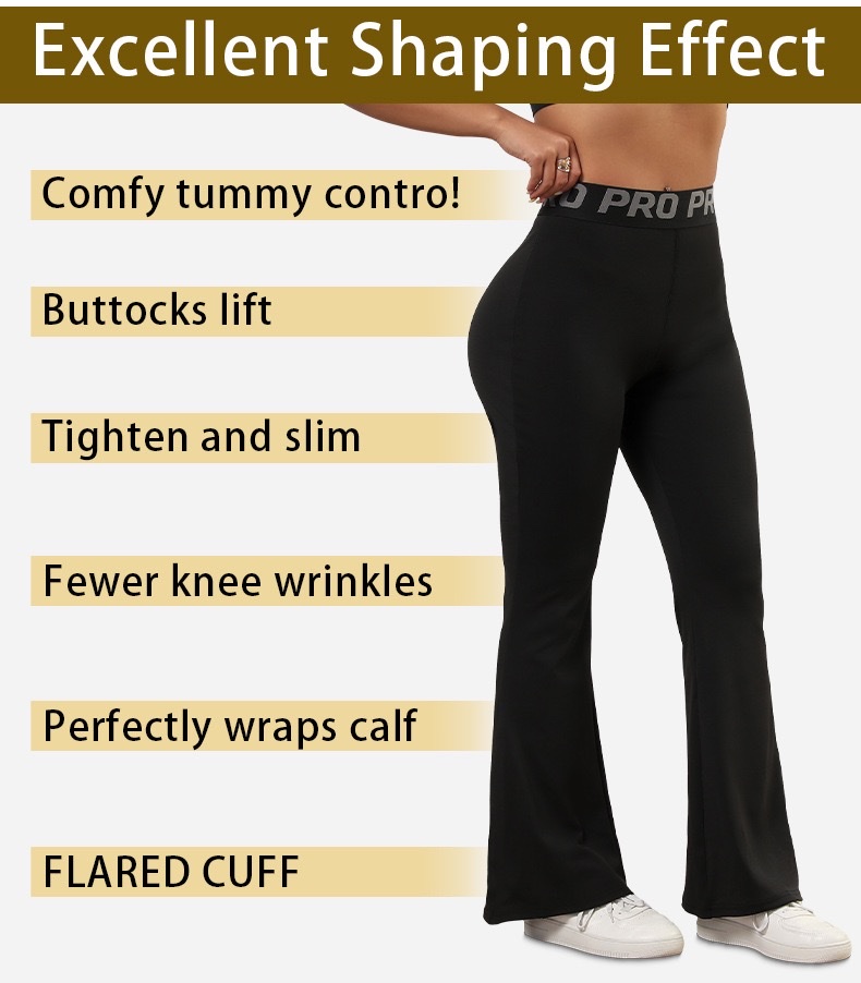 Cross-border exclusive supply of large-sized yoga pants, sportswear pants, wide-leg flared pants, and new slightly flared casual pants for Europe and America detail image 4