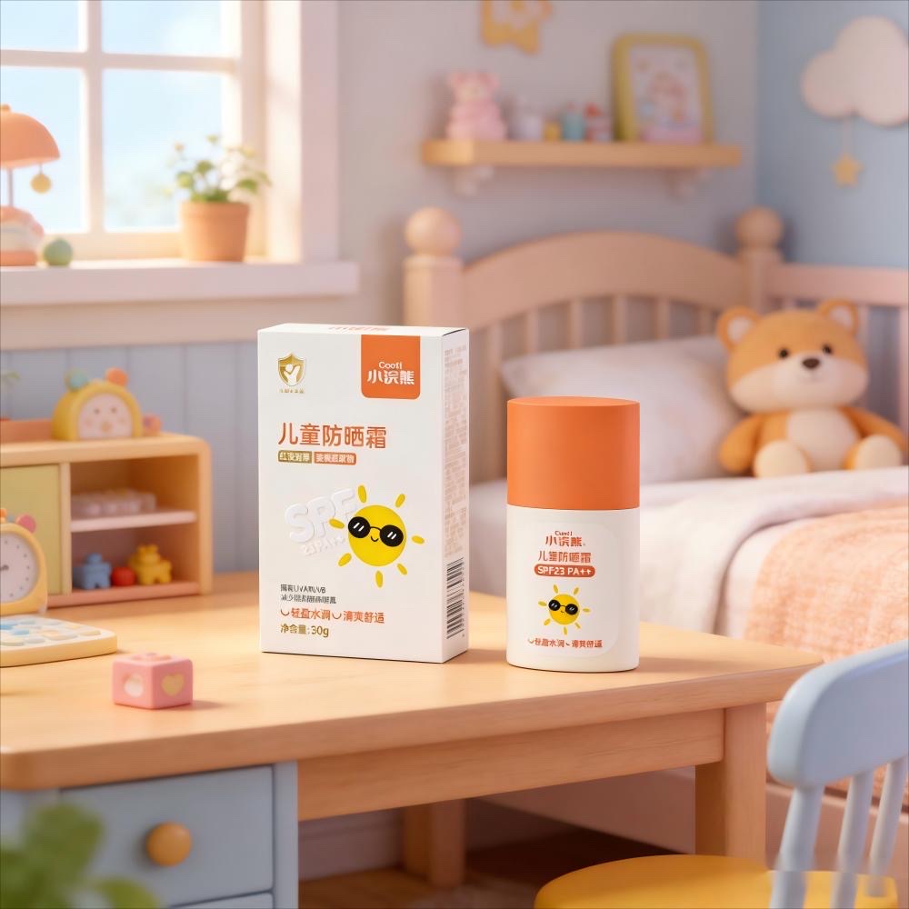 Summer essential sunscreen for children: SPF23pa++ Light and hydrating sunscreen lotion for refreshing sun protection full figure