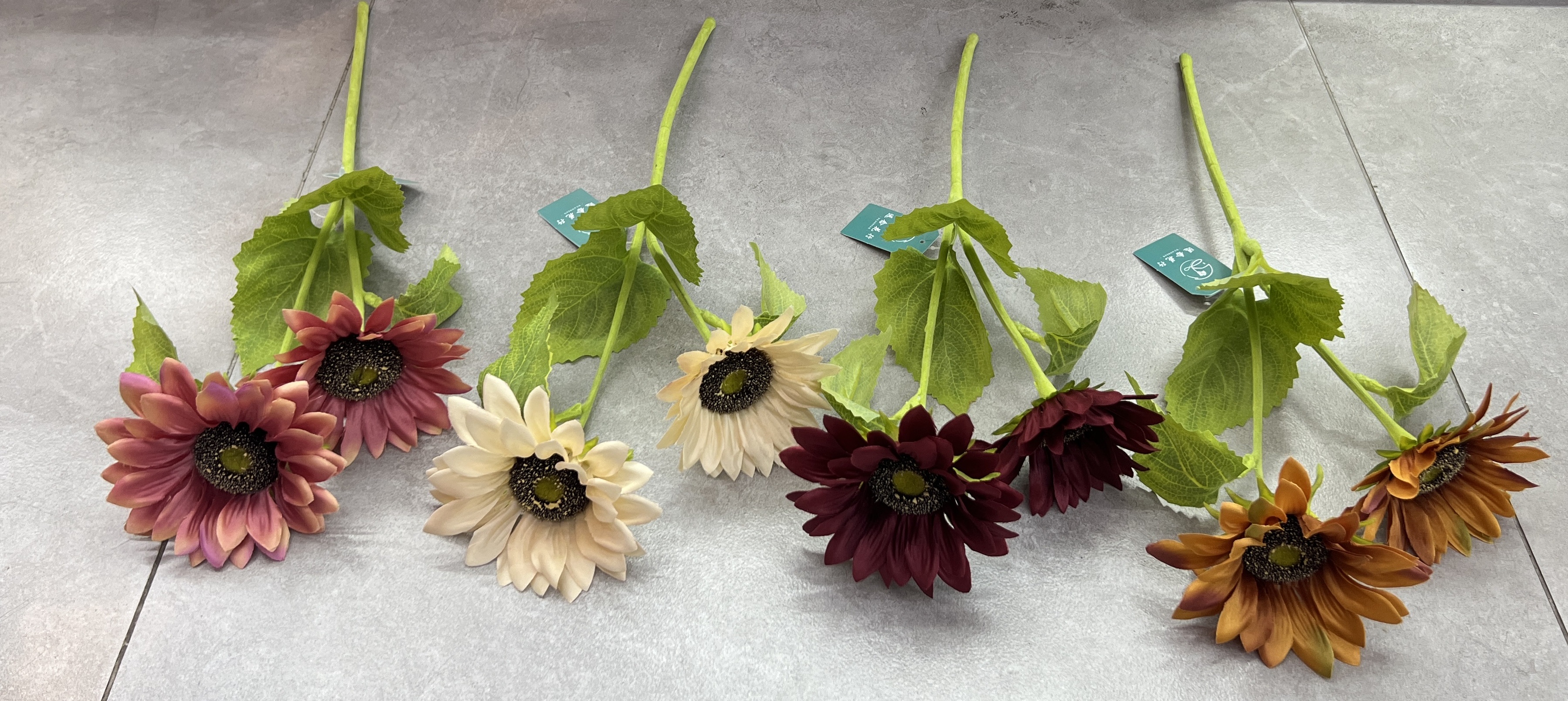 【远念花行】秋色两叉向日葵太阳花仿真花