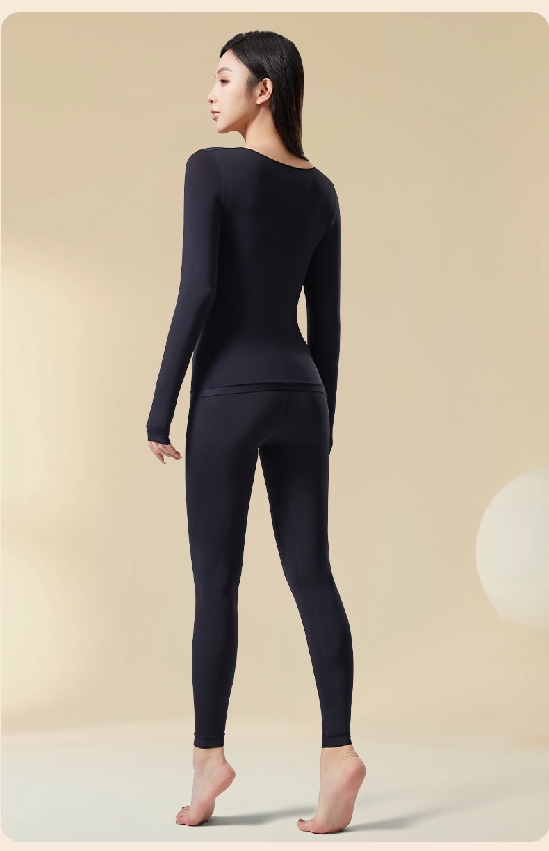 Wholesale of 37-degree constant-temperature thermal underwear, long Johns, women's sets, ultra-thin base garments, beauty garments, warm and traceless underwear for autumn and winter detail image 15