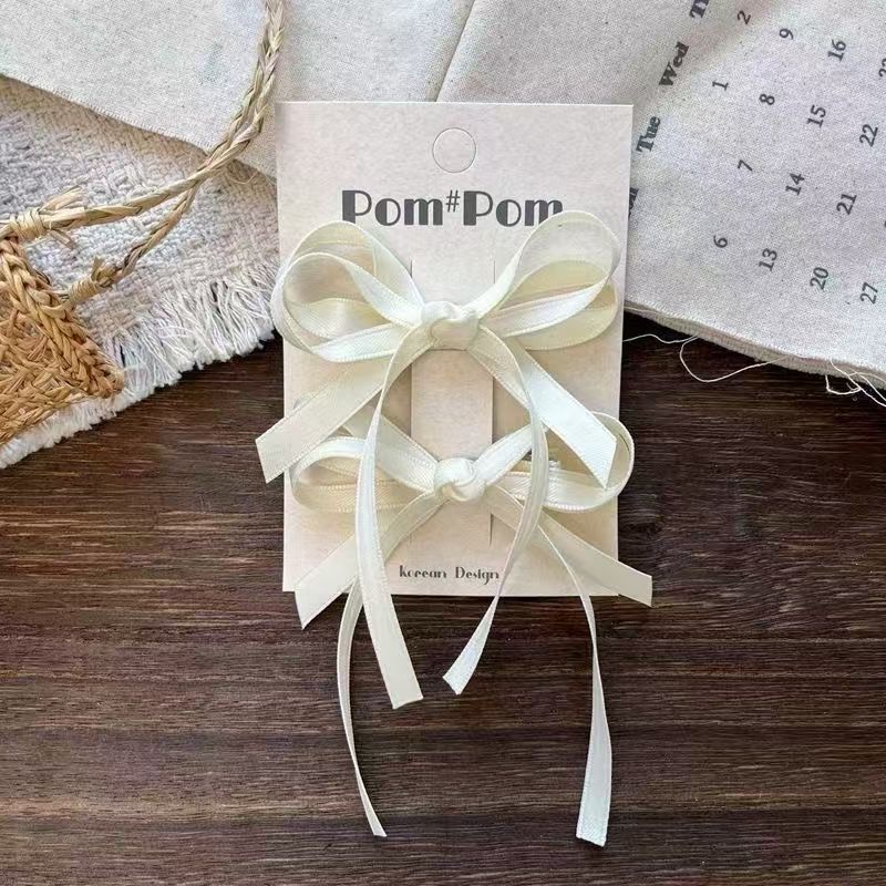 Bow duckbill clip edge clip, elegant, light luxury and high-end hair clip, hair accessory grab clip Item Picture