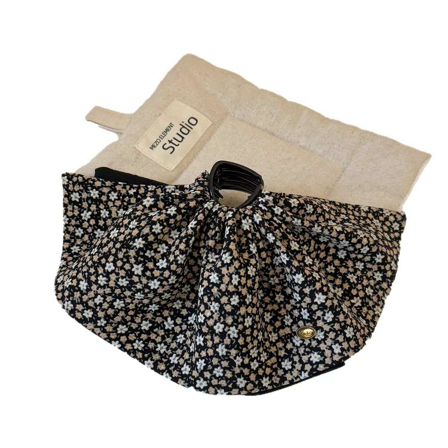2026 New Korean-style small floral skirt, high ponytail hair clip, hair accessory, fresh and elegant hairpin detail image 4