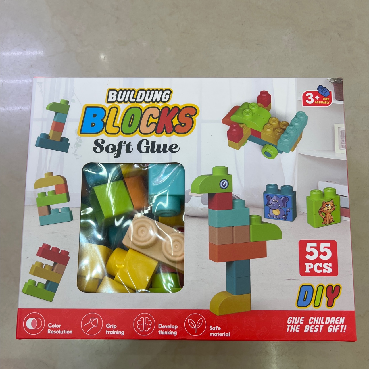 559-3金鹏玩具积木大型拼装玩具儿童益智早教礼物软胶益智创意积木玩具