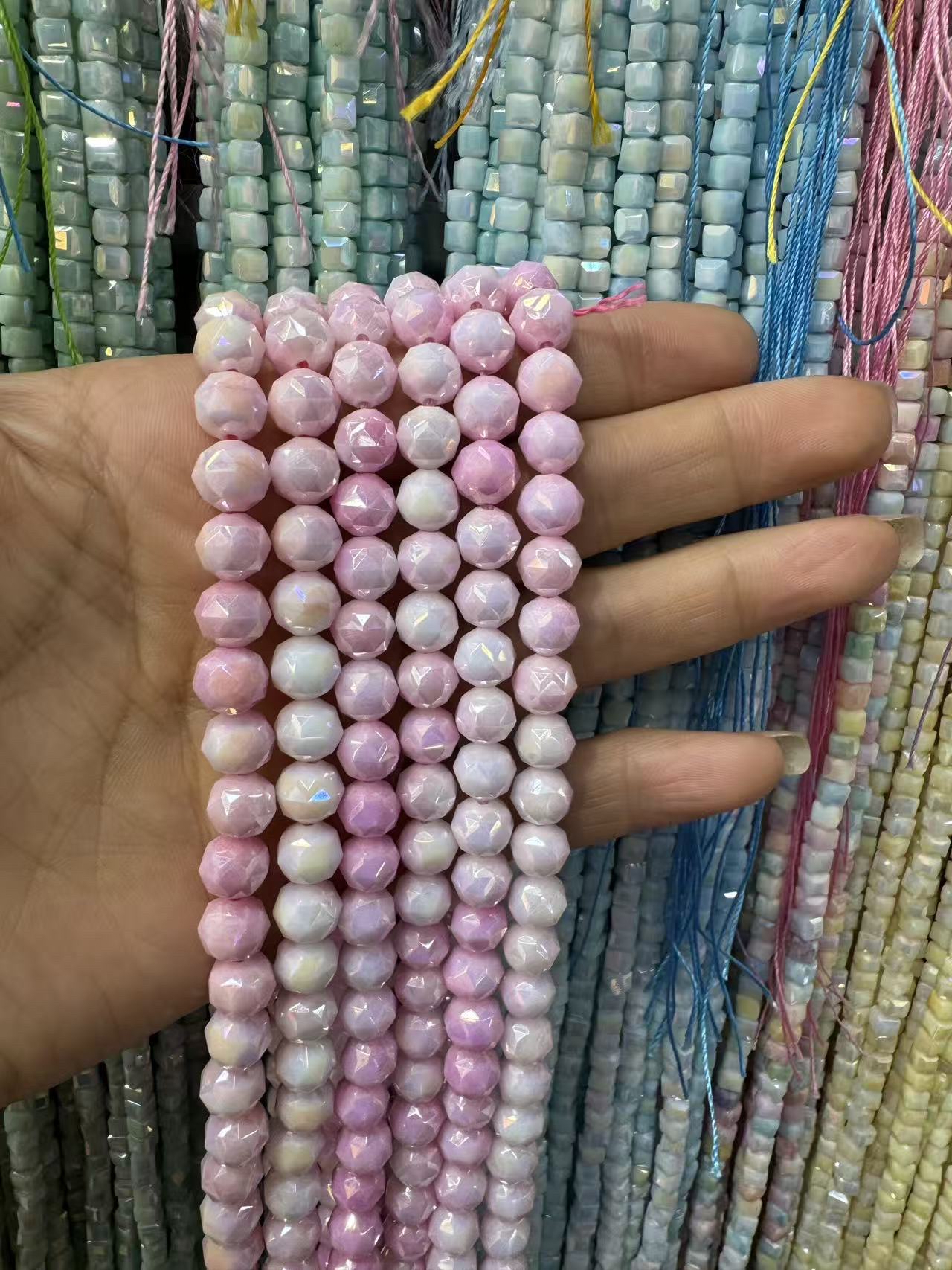 8mm花球晶晶玻璃水晶64切面串珠DIY手工饰品配件手链项链耳饰 详情图3