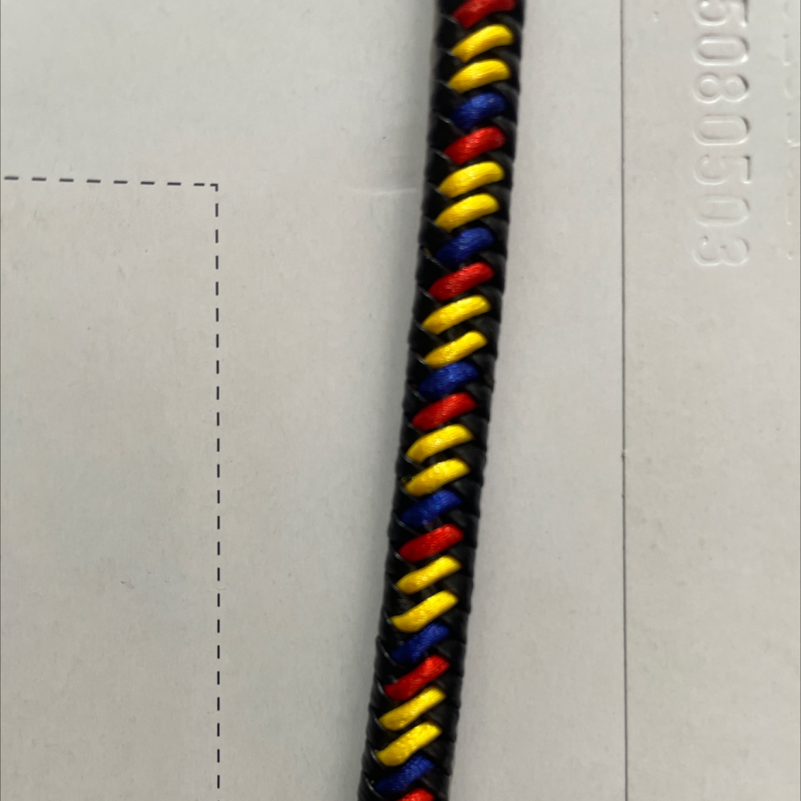 腰带绳，编织绳，国旗色，