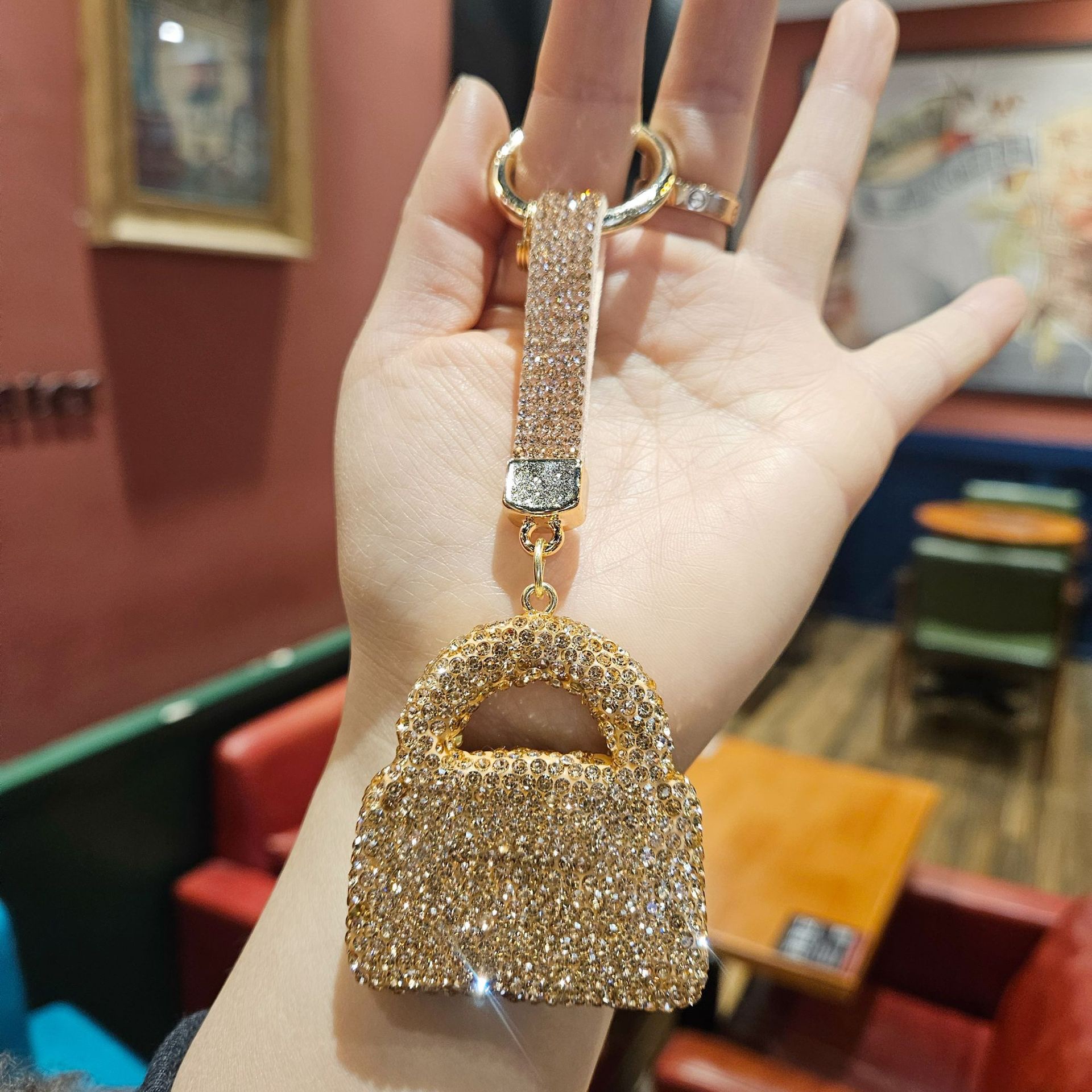 Diamond keychain pendant, bag pendant, key chain pendant, accessory pendant detail image 10