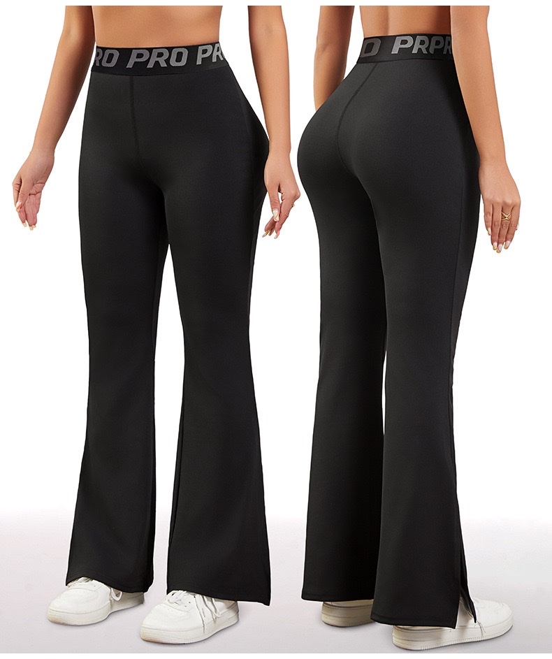 Cross-border exclusive supply of large-sized yoga pants, sportswear pants, wide-leg flared pants, and new styles of slightly flared casual pants for Europe and America detail image 3