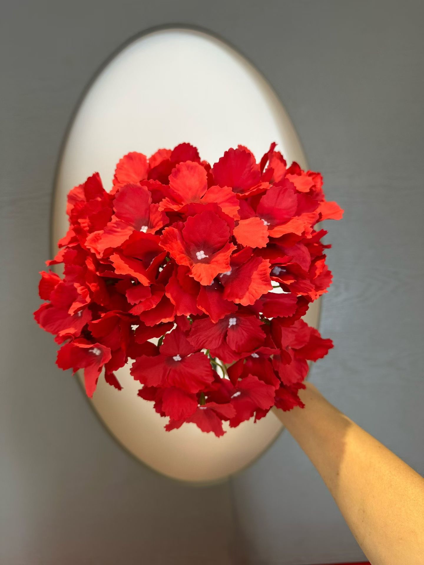 仿真花绣球细节图