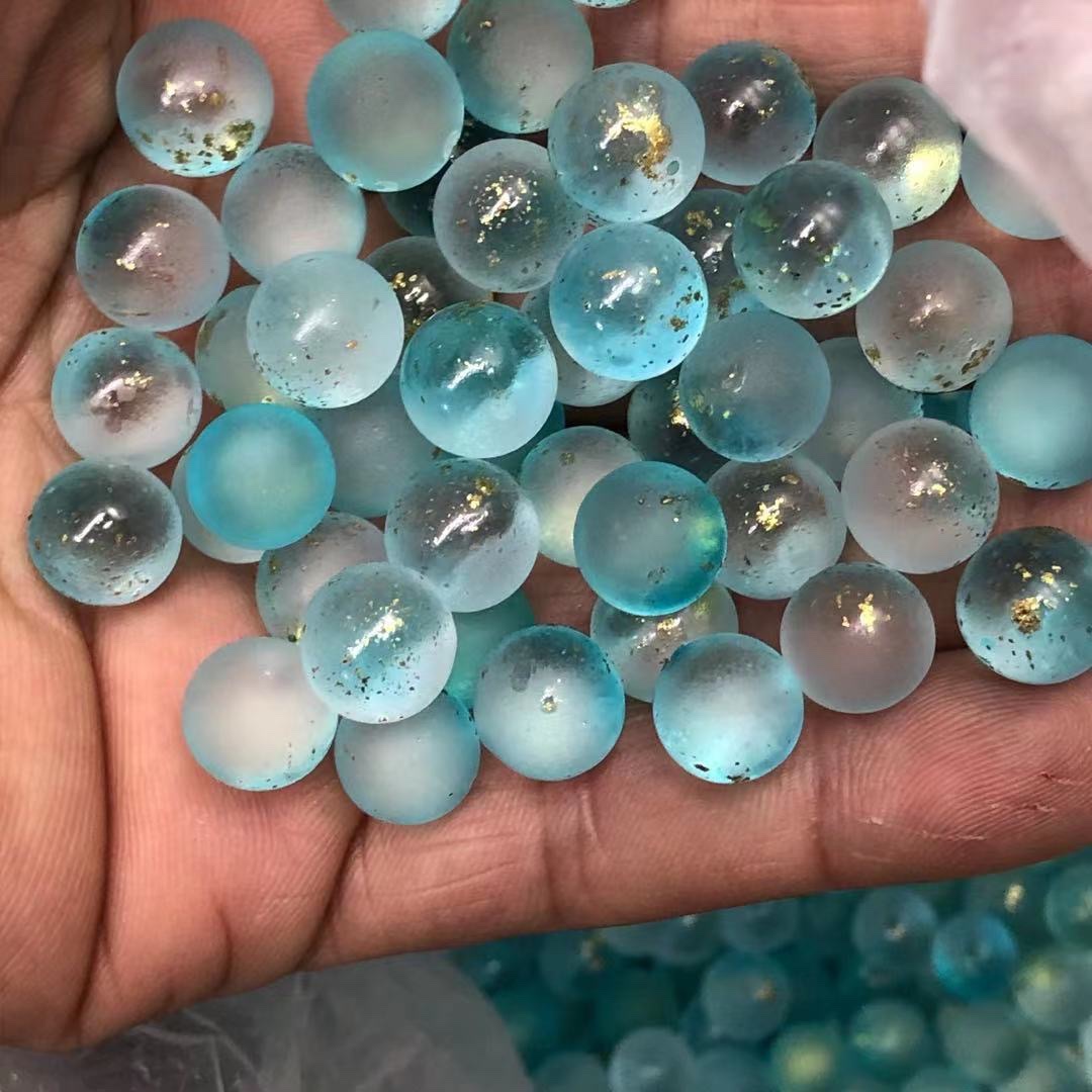 Domestic frosted and gold-sprinkled glass, hole-free DIY jewelry accessories, jewelry hairpins and hairpin materials Application Scenario