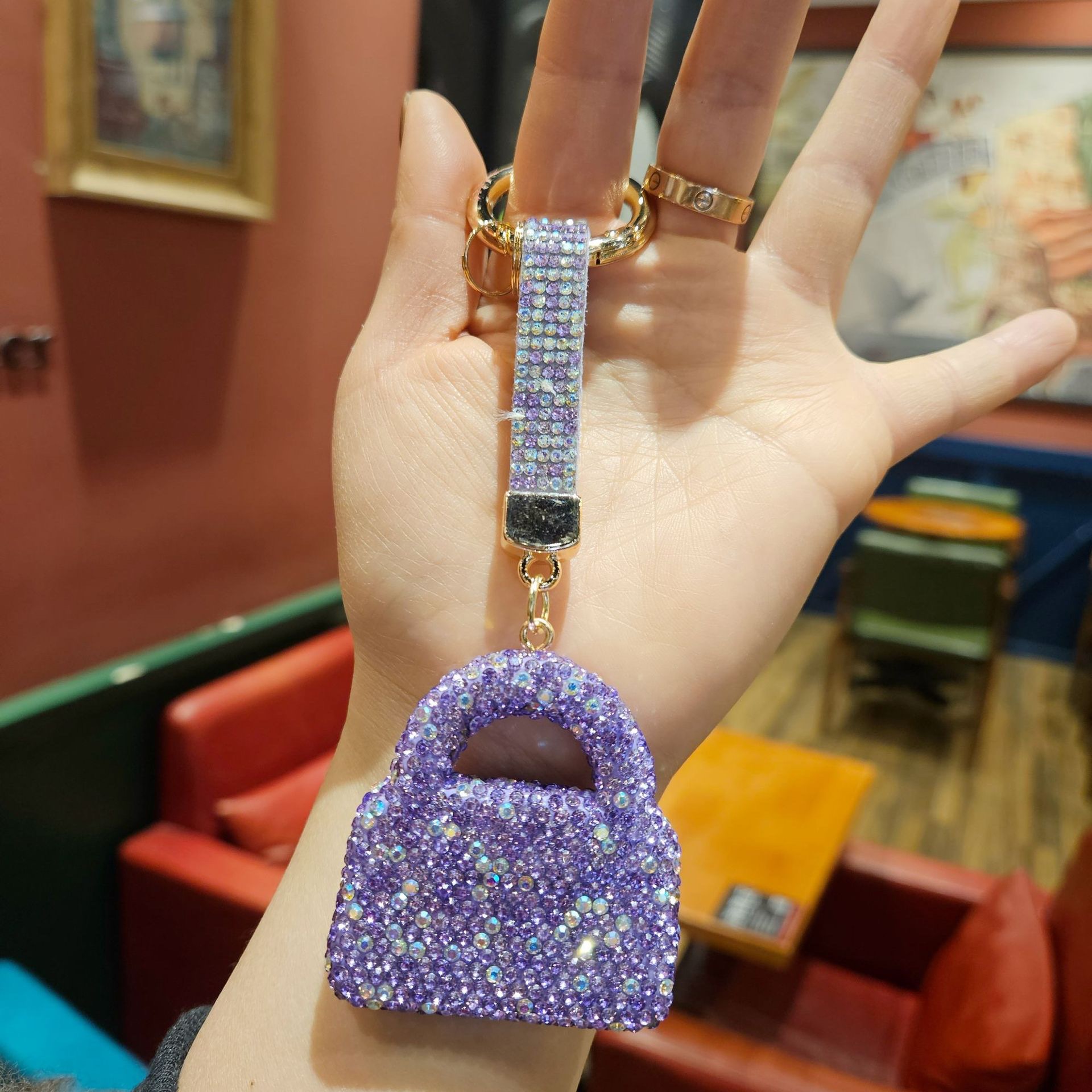 Diamond keychain pendant, bag pendant, key chain pendant, accessory pendant detail image 9