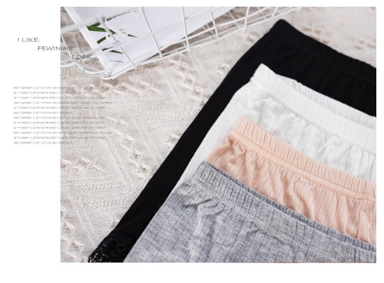 Women's embroidered lace lace leggings, three-inch pants, summer leggings, women's cotton safety pants, boxer pants, anti-glare detail image 10