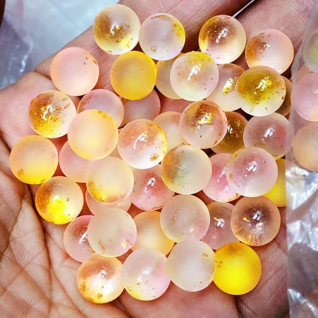 Domestic frosted and gold-sprinkled glass, hole-free DIY jewelry accessories, jewelry hairpins and hairpin materials detail image 6