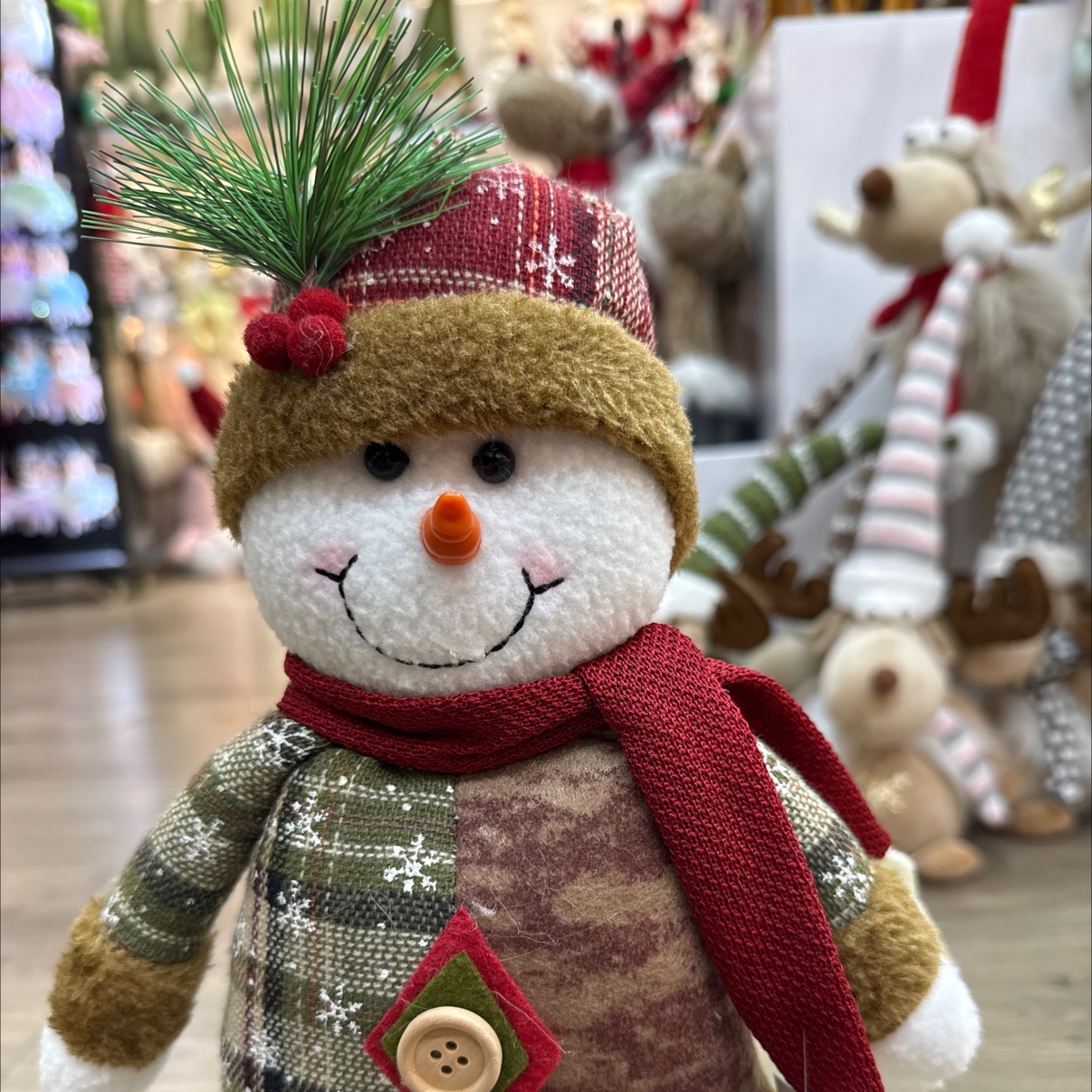 Christmas snowman telescopic style Christmas wreath ring, Christmas wreath gift box, Christmas supplies, Christmas supplies 27 ~ 47 cm, Christmas decorations Item Picture