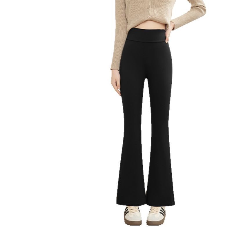 Wear black high-waisted, slimming, form-fitting horseshoe pants, leggings, Barbie pants, yoga pants, long pants, and slightly flared shark pants Item Picture