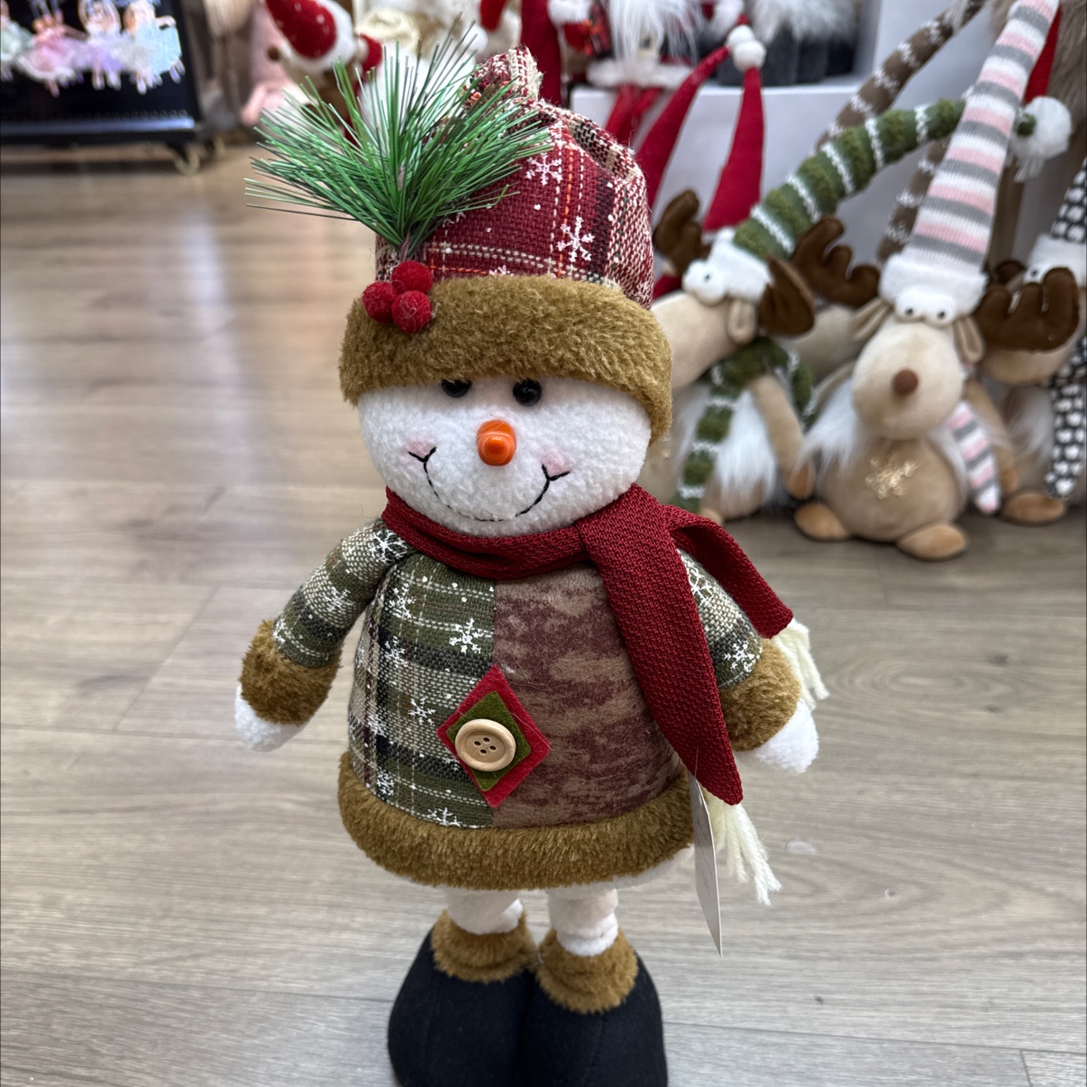Christmas snowman telescopic style Christmas wreath ring, Christmas wreath gift box, Christmas supplies, Christmas supplies 27 ~ 47 cm, Christmas decorations Specification drawing