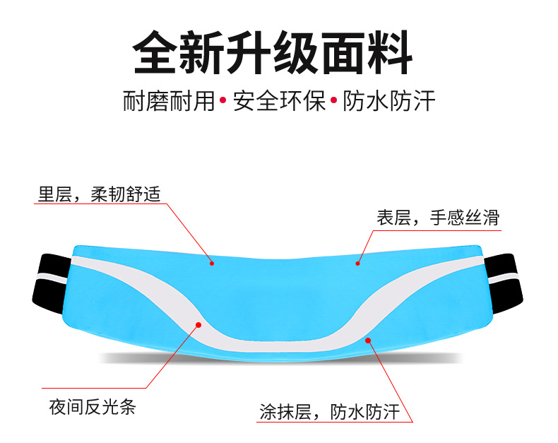 时尚运动腰包防水运动包详情图4