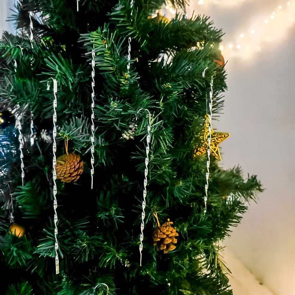 圣诞吊坠挂件金属圣诞树装饰婚庆场景雪花串配饰螺旋条冰条