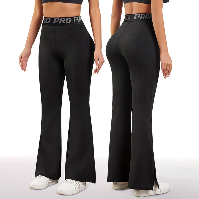 Cross-border exclusive supply of large-sized yoga pants, sportswear pants, wide-leg flared pants, and new styles of slightly flared casual pants for Europe and America details Picture