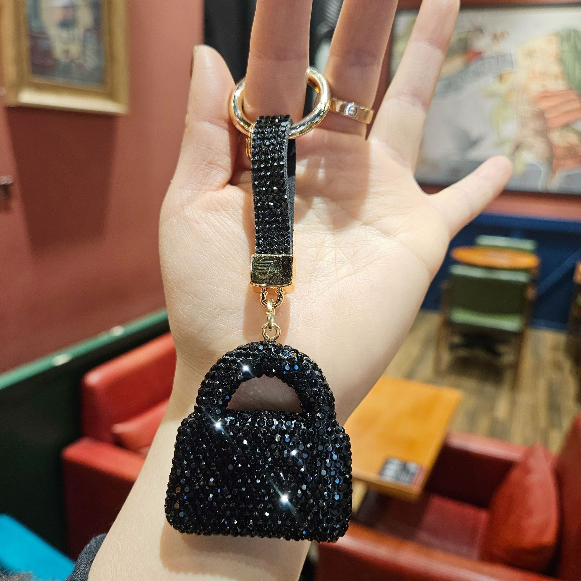 Diamond keychain pendant, bag pendant, key chain pendant, accessory pendant detail image 4