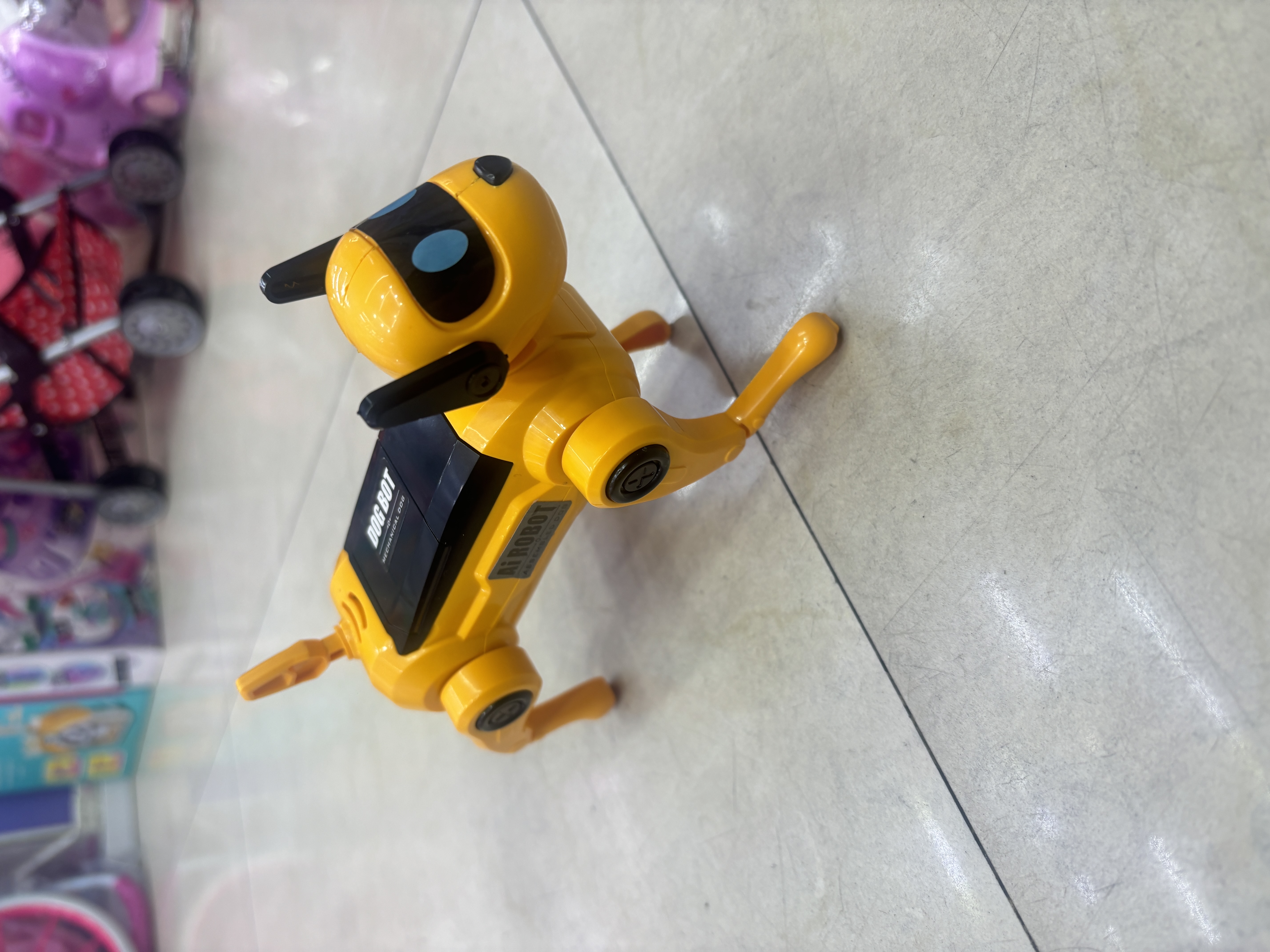 Assemble the robot dog, voice commands, novel, creative and fun details Picture