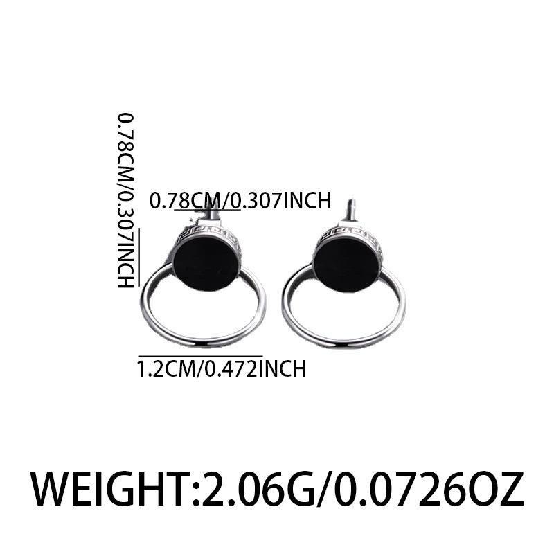 In 26 years, men's earstud fashion, hip-hop men's niche, Instagram single-piece earrings, trendy and individual, tassel circle men's earrings, earstud accessories Item Picture