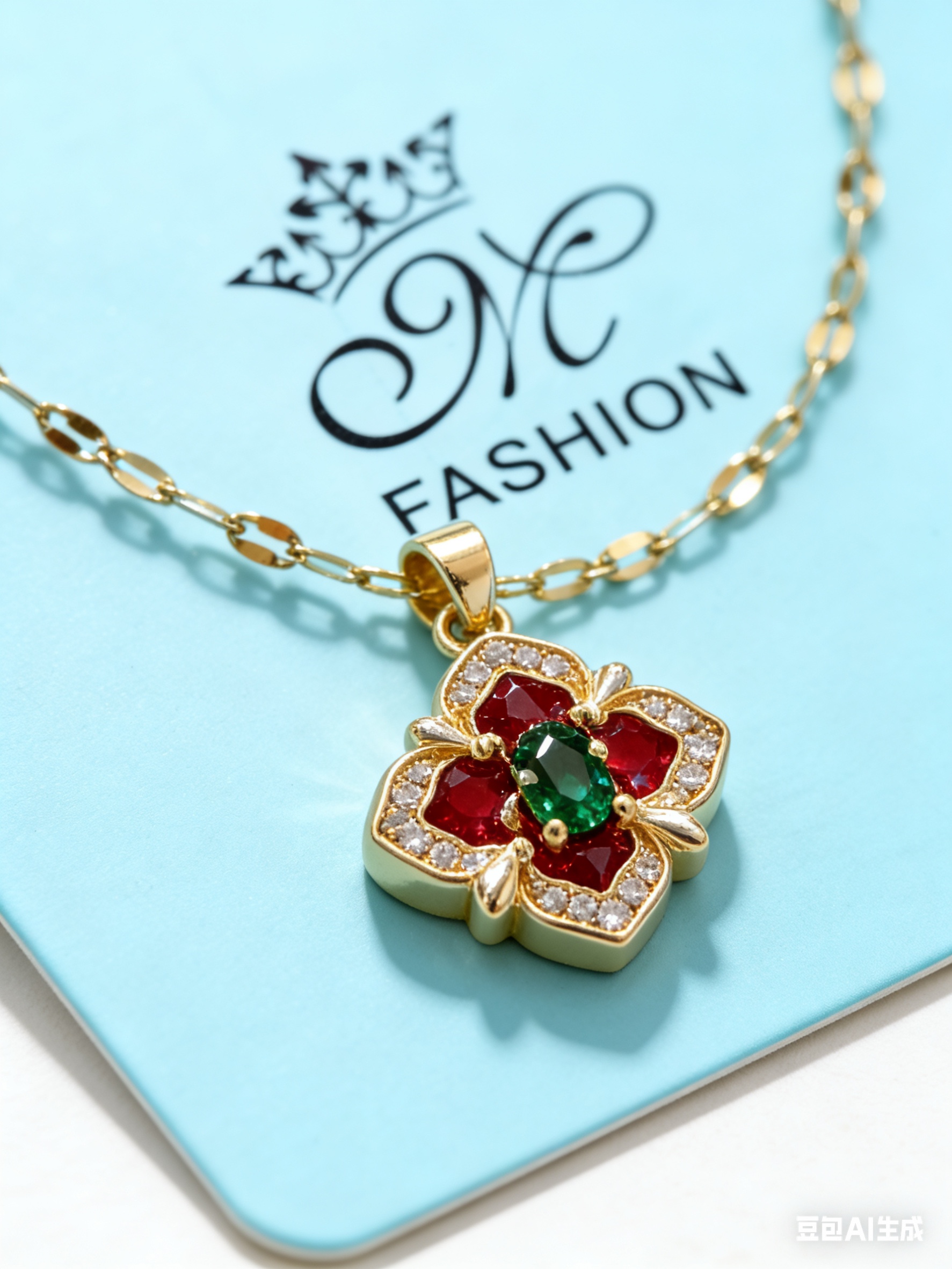 复古风渐变满钻手链女 轻奢小众设计感高级感精致百搭手饰05