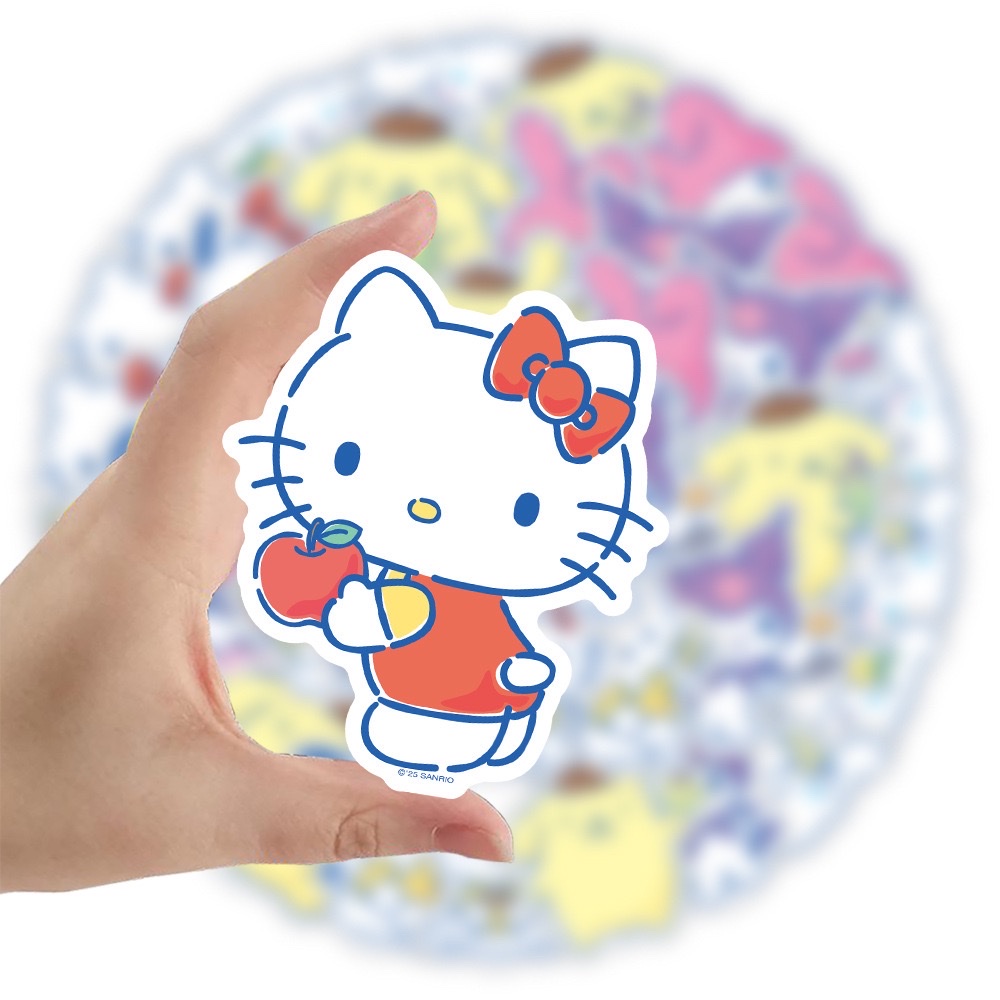 [Officially Authorized] 50 Sanrio stickers for cute cartoon and anime decorations on water cups, suitcases, and computer stickers detail image 2