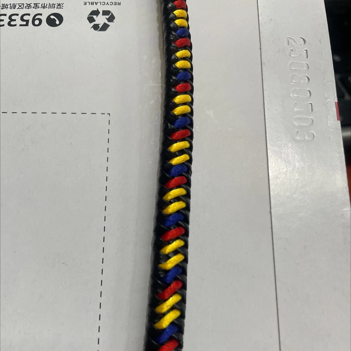 Belt rope, braided rope, national flag color detail image 2