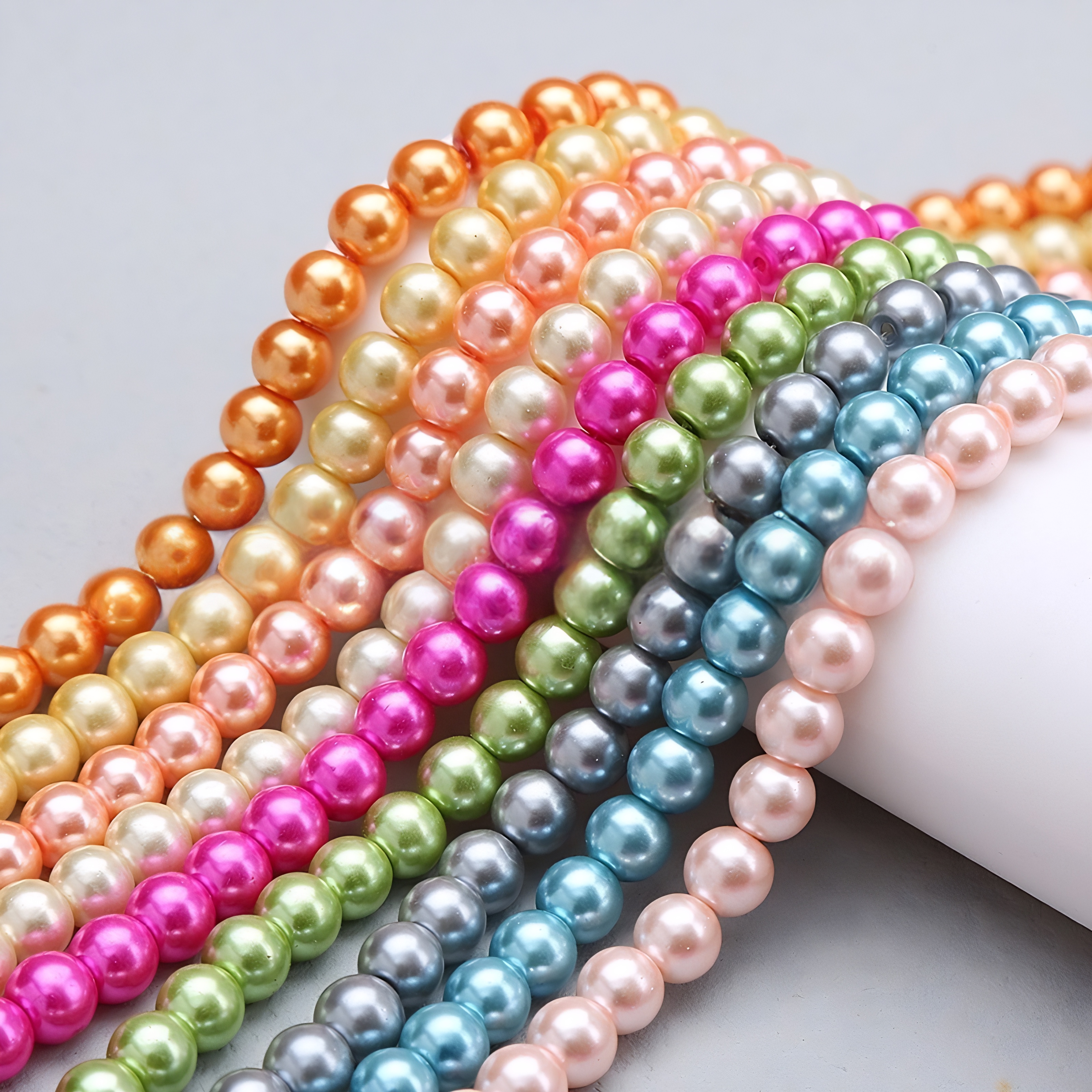 2-18m玻璃仿珍珠散珠环保仿贝壳珠珍珠饰品配件diy手链项链半成品珠子