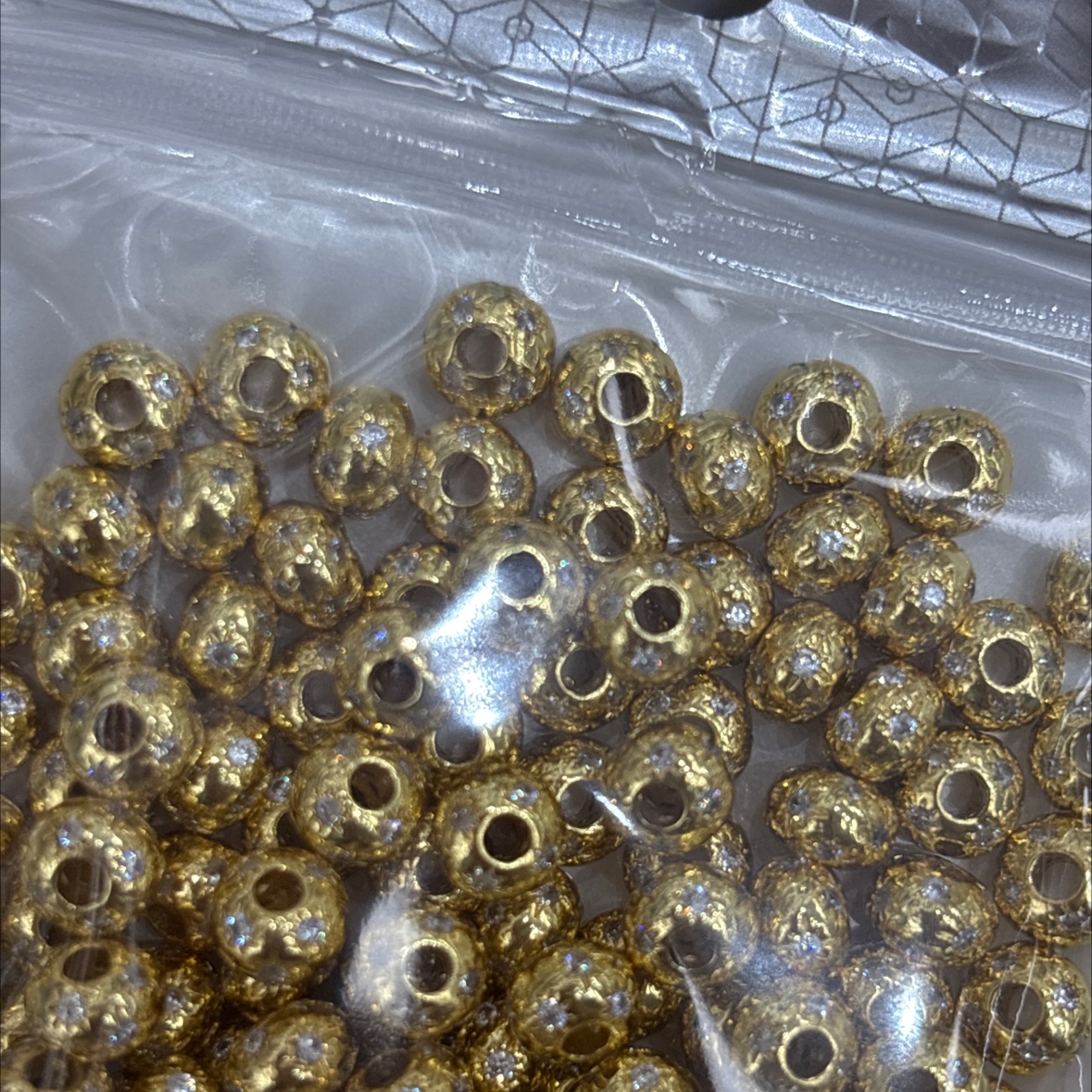 手串珠子配件、铜镀18k厚银配件、天然石手串配件、珍珠手串配件详情图5