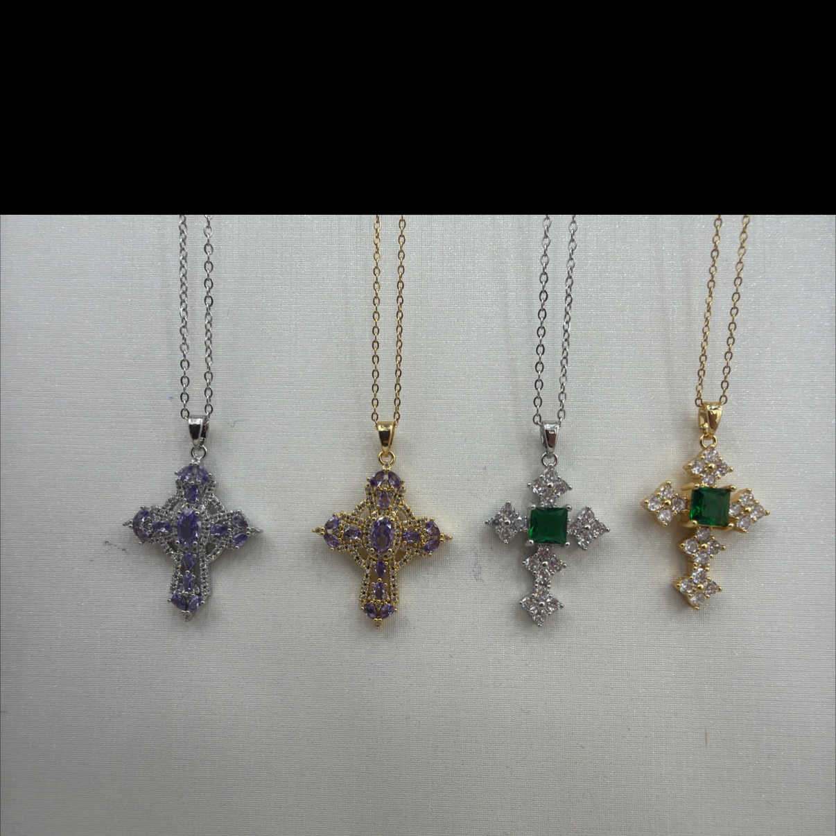 潮流时尚女士项链钛钢项链十字架项链