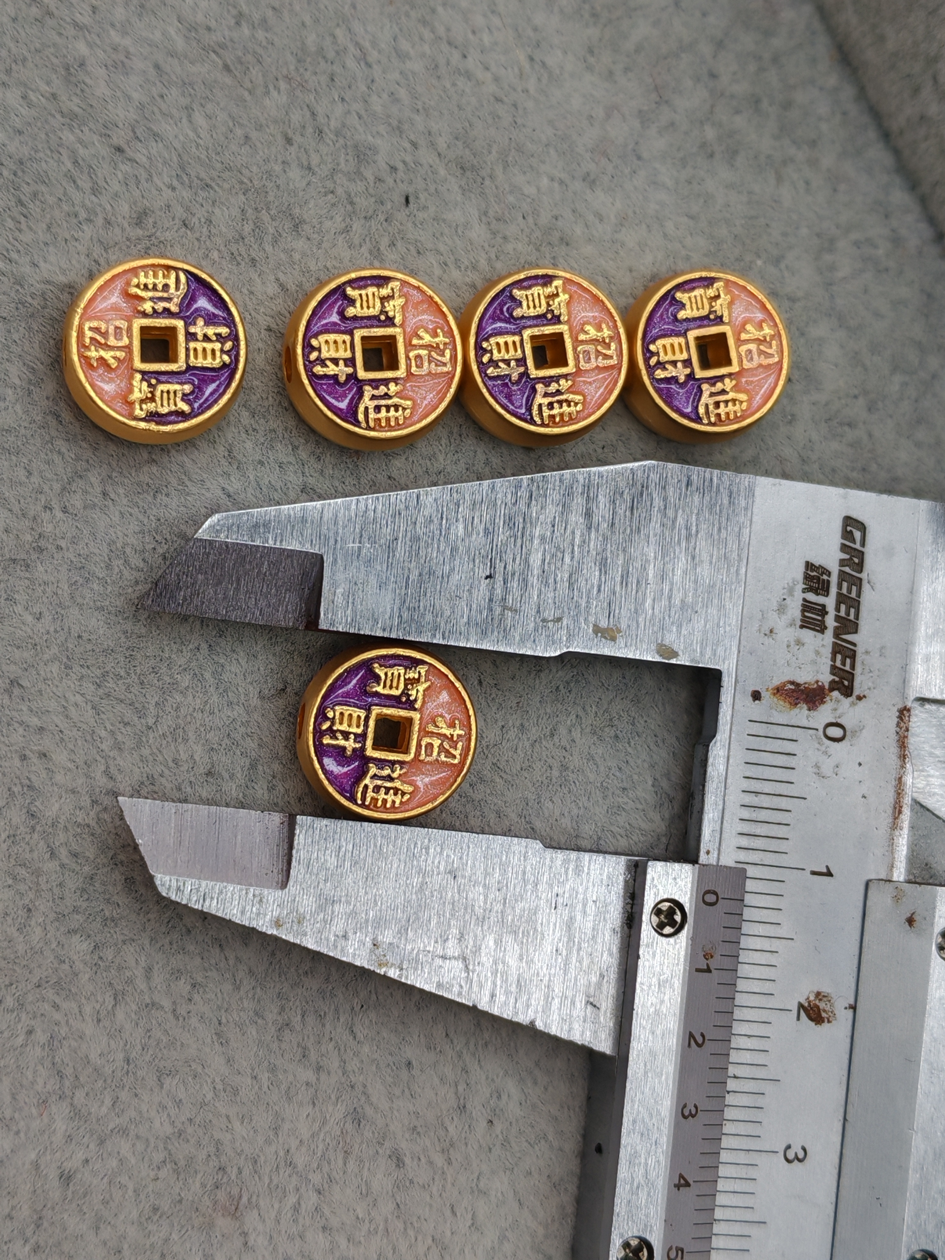 古法金亚金手工编织滴油招财纳福手链手串隔珠配件挂坠饰品配件diy饰品配件详情图3