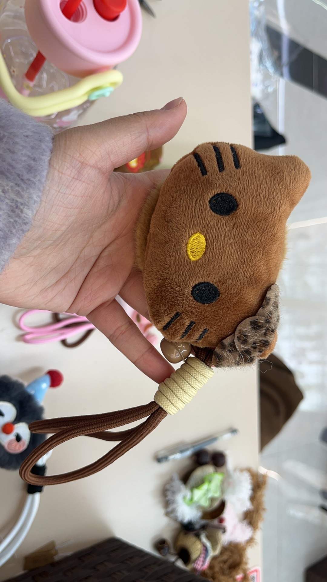 Plush mirror bag pendant, lanyard pendant, cute decorative pendant
