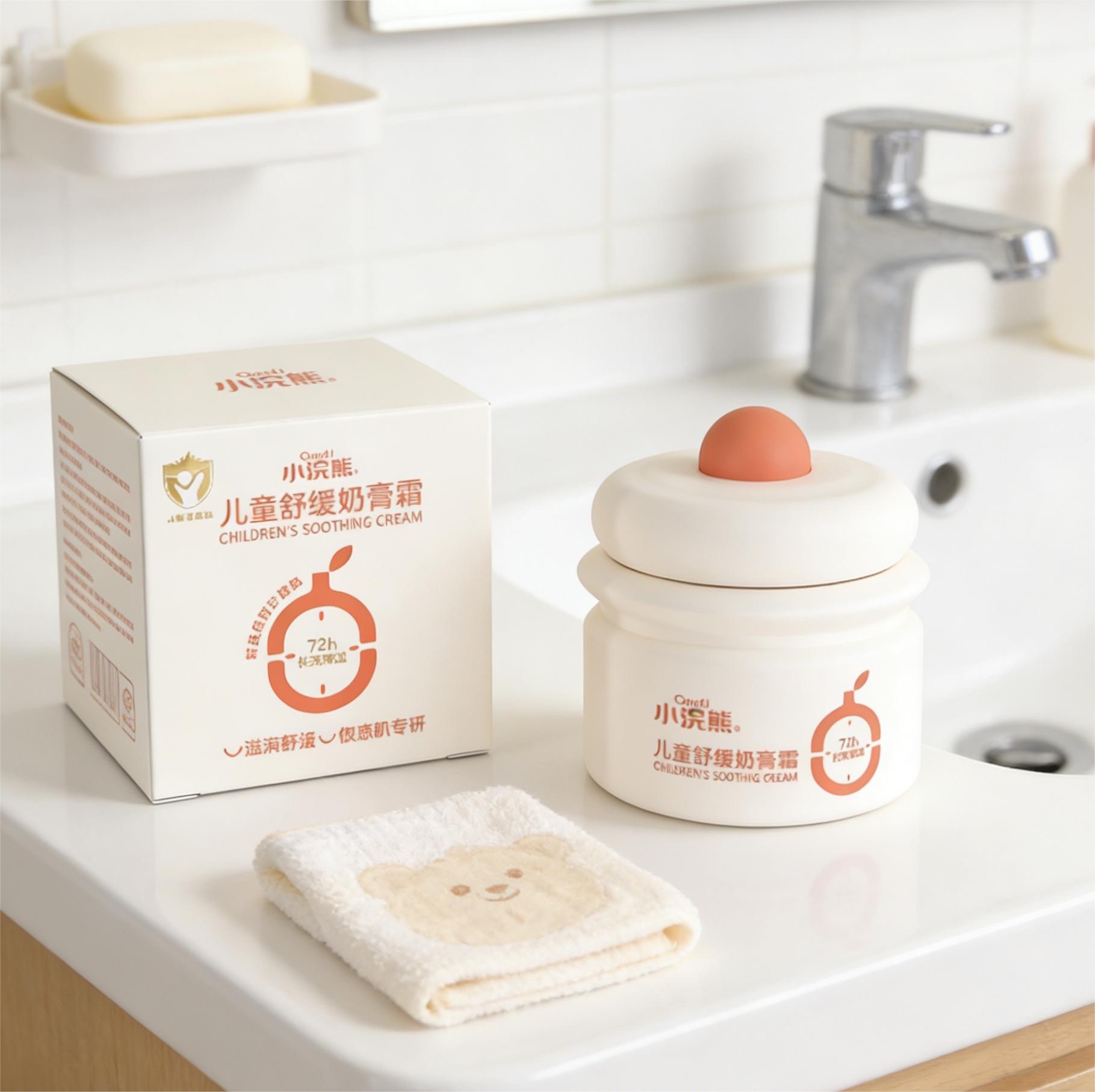 Children's soothing cream, Super Moisturizing and nourishing face cream, specially designed for sensitive skin. Baby face cream for soothing and moisturizing details Picture