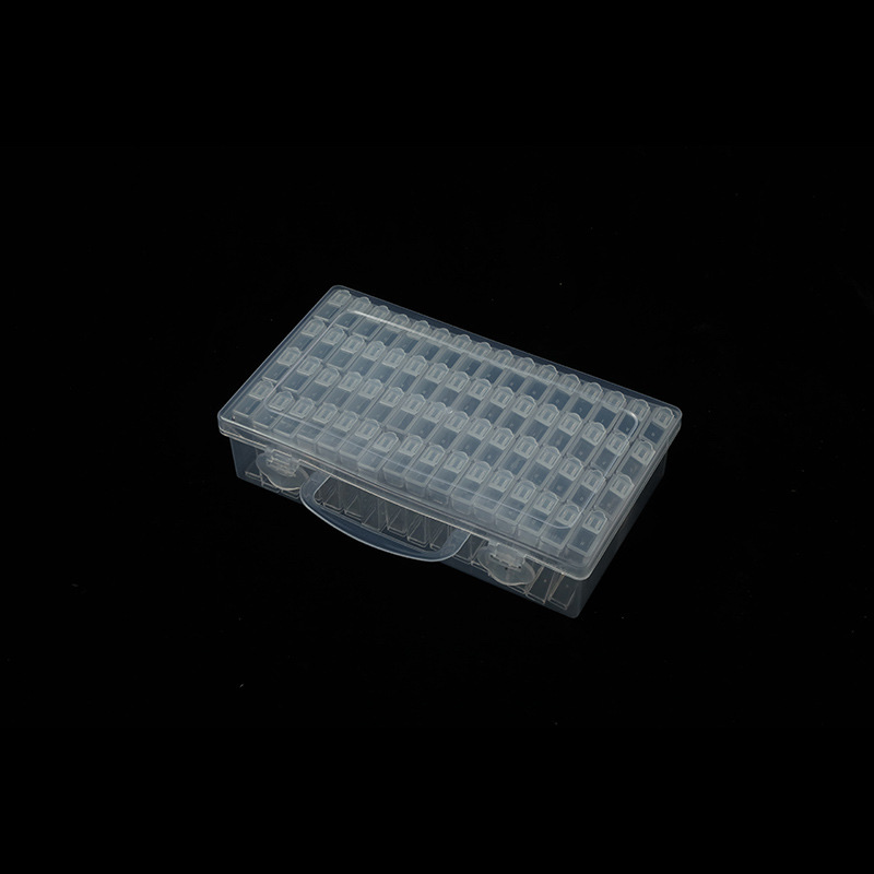 64pcs set medicine box, creative rice beads, string beads, nail art, transparent plastic box, glass rice bead box, storage box wholesale details Picture