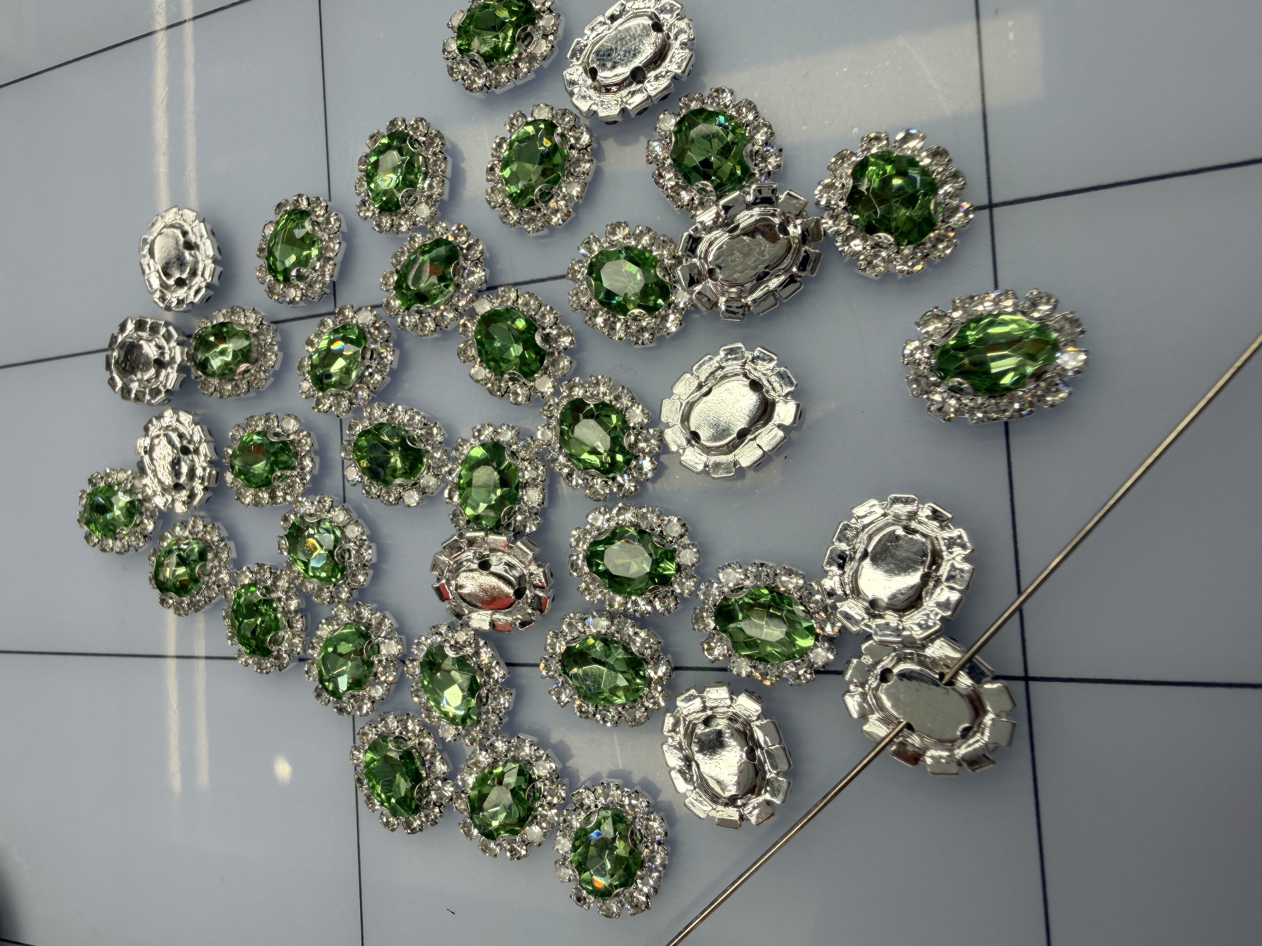 烧焊6*8椭圆服装辅料，婚纱礼服DIY产品图