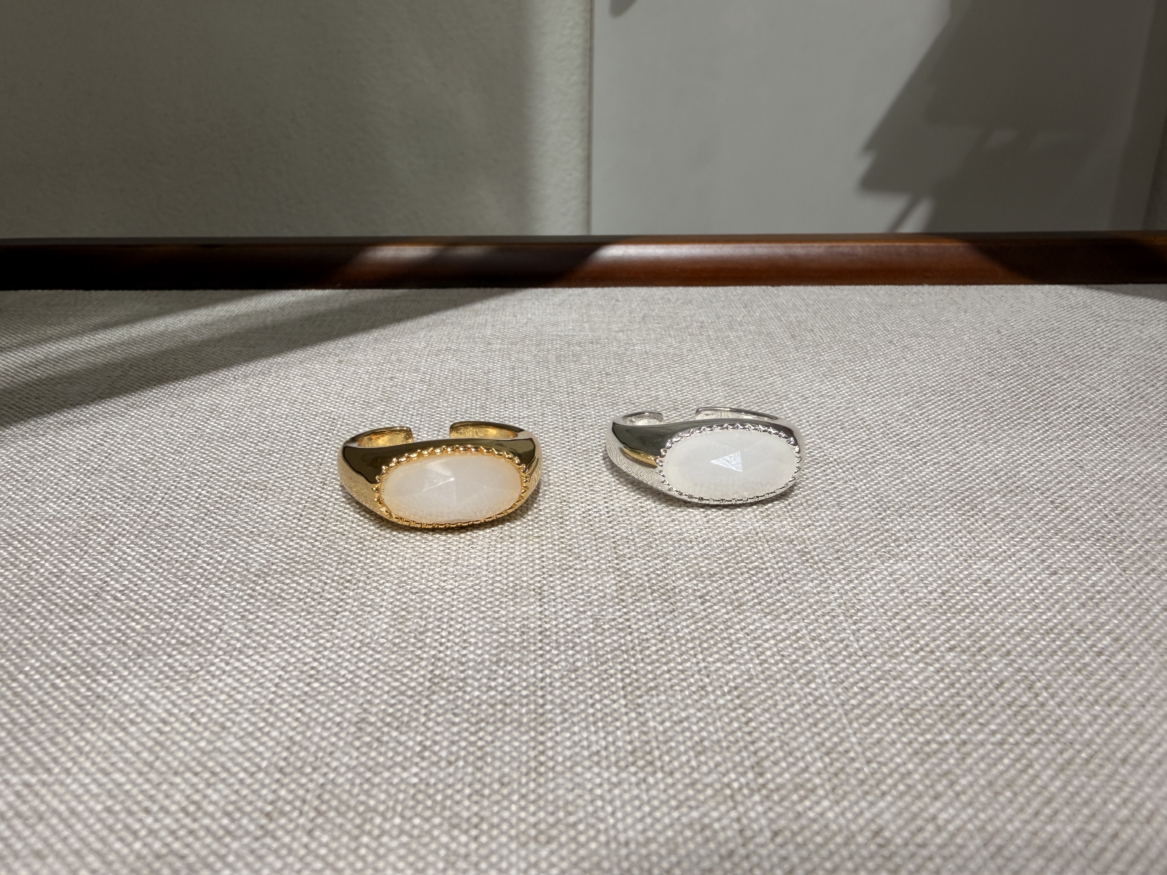 铜微镶银戒指跨境款轻奢设计简约时尚