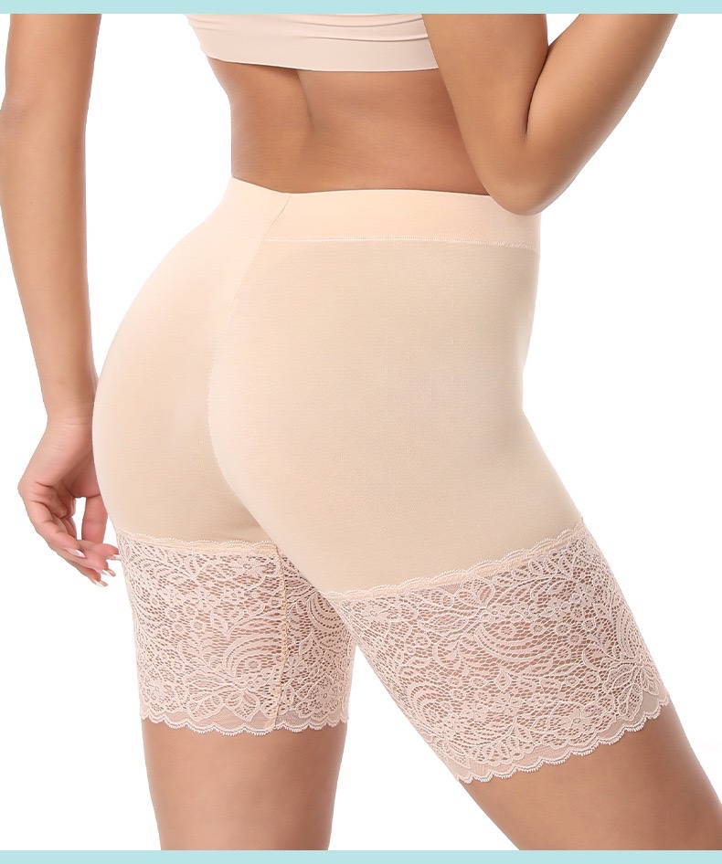 Cross-border European and American lace shorts, safety pants, women's modal, thickened and enlarged base layer, anti-slip, large size lace detail image 6