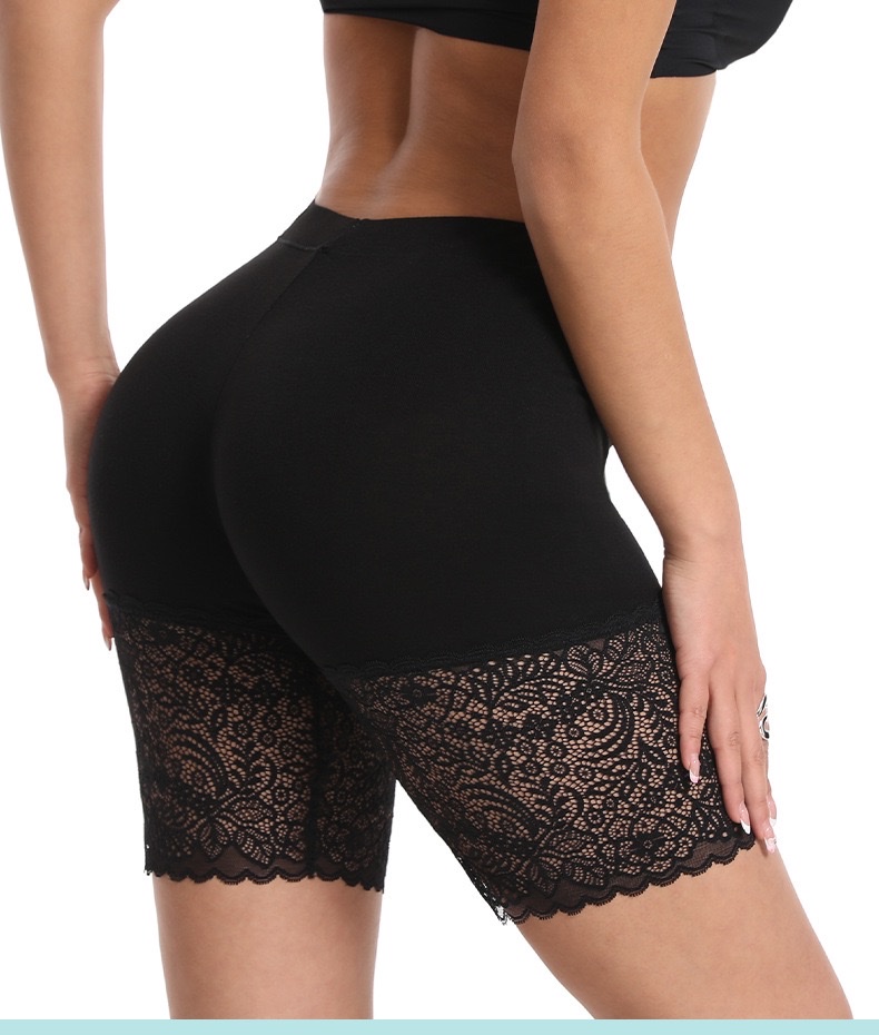 Cross-border European and American lace shorts, safety pants, women's modal, thickened and enlarged base layer, anti-slip, large size lace detail image 5
