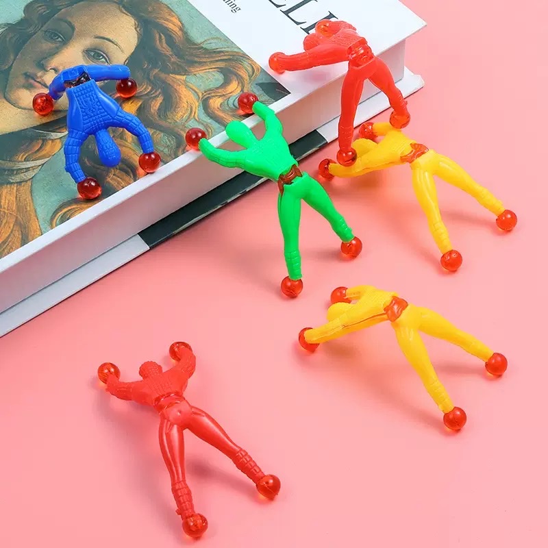 爬墙人粘性蜘蛛侠超人爬壁人2元店传统玩具扫码地推趣味搞怪玩具派对