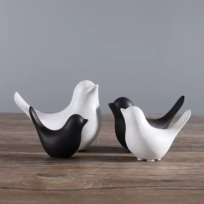 Ceramic ornaments of water birds and whistling birds detail image 11